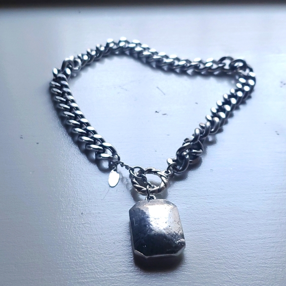 Traci Lynn Crystal Toggle Statement Necklace - Picture 5 of 7